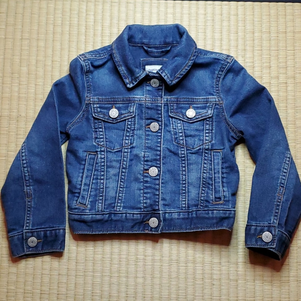 GAP Long-Sleeve Stretch Denim Jacket, girls XS